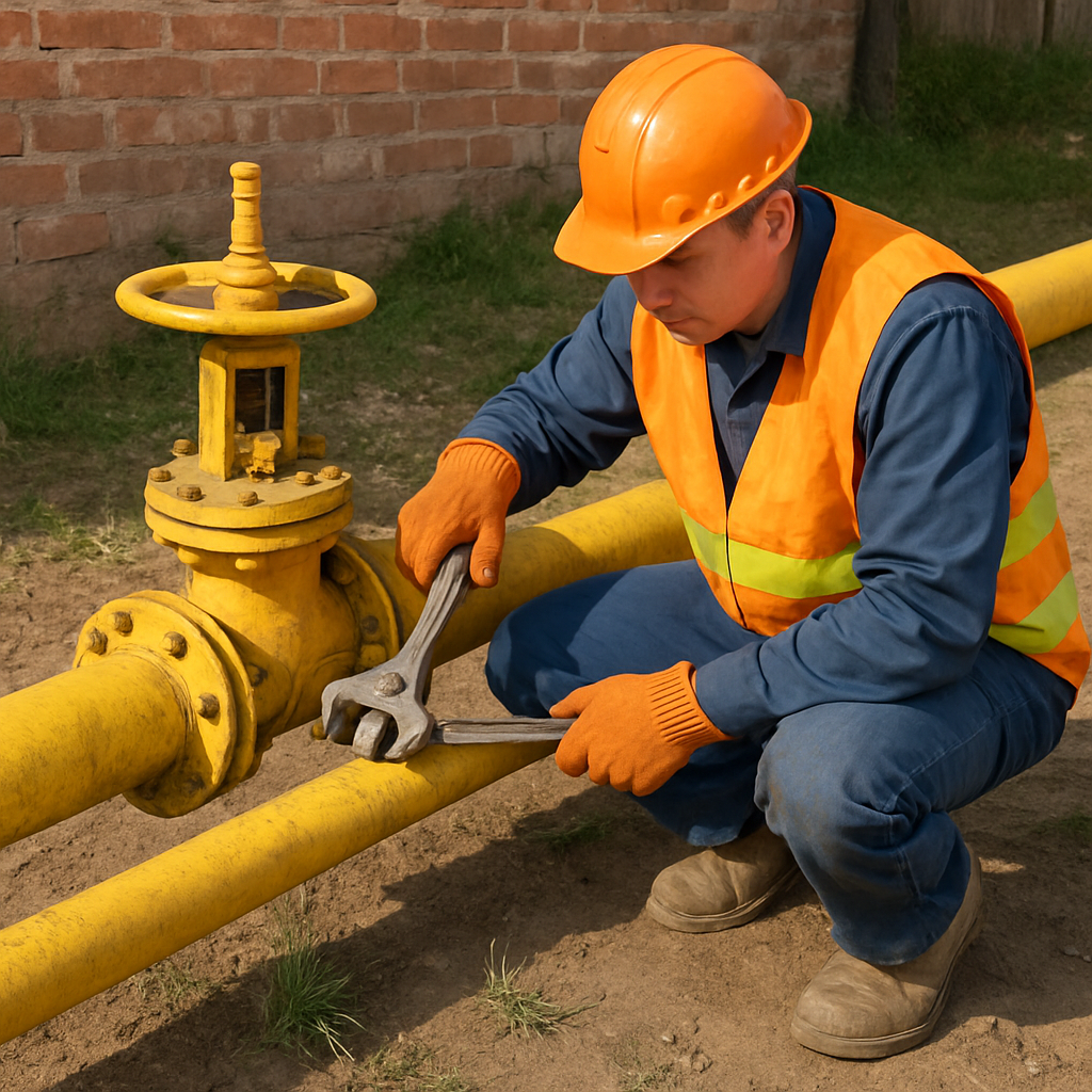 Gas line maintenance