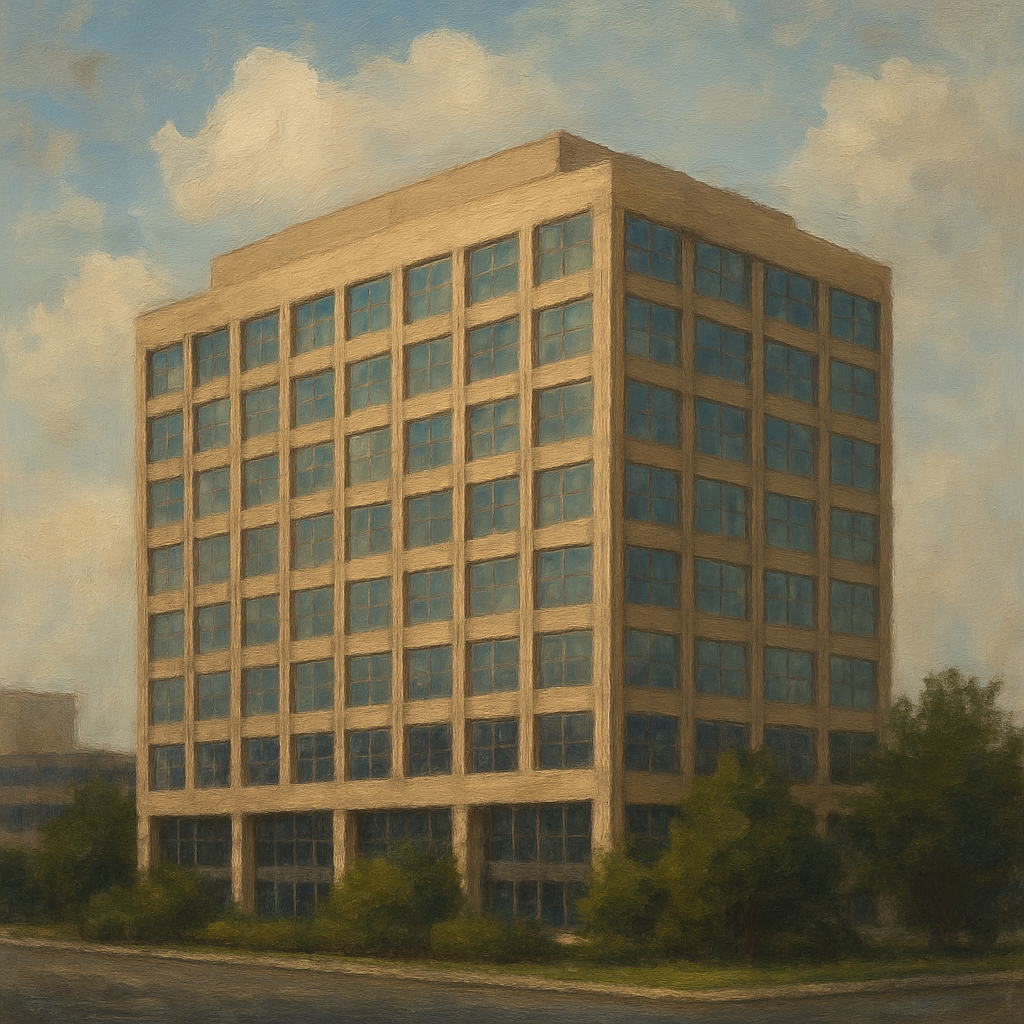 Professional painting of an office building